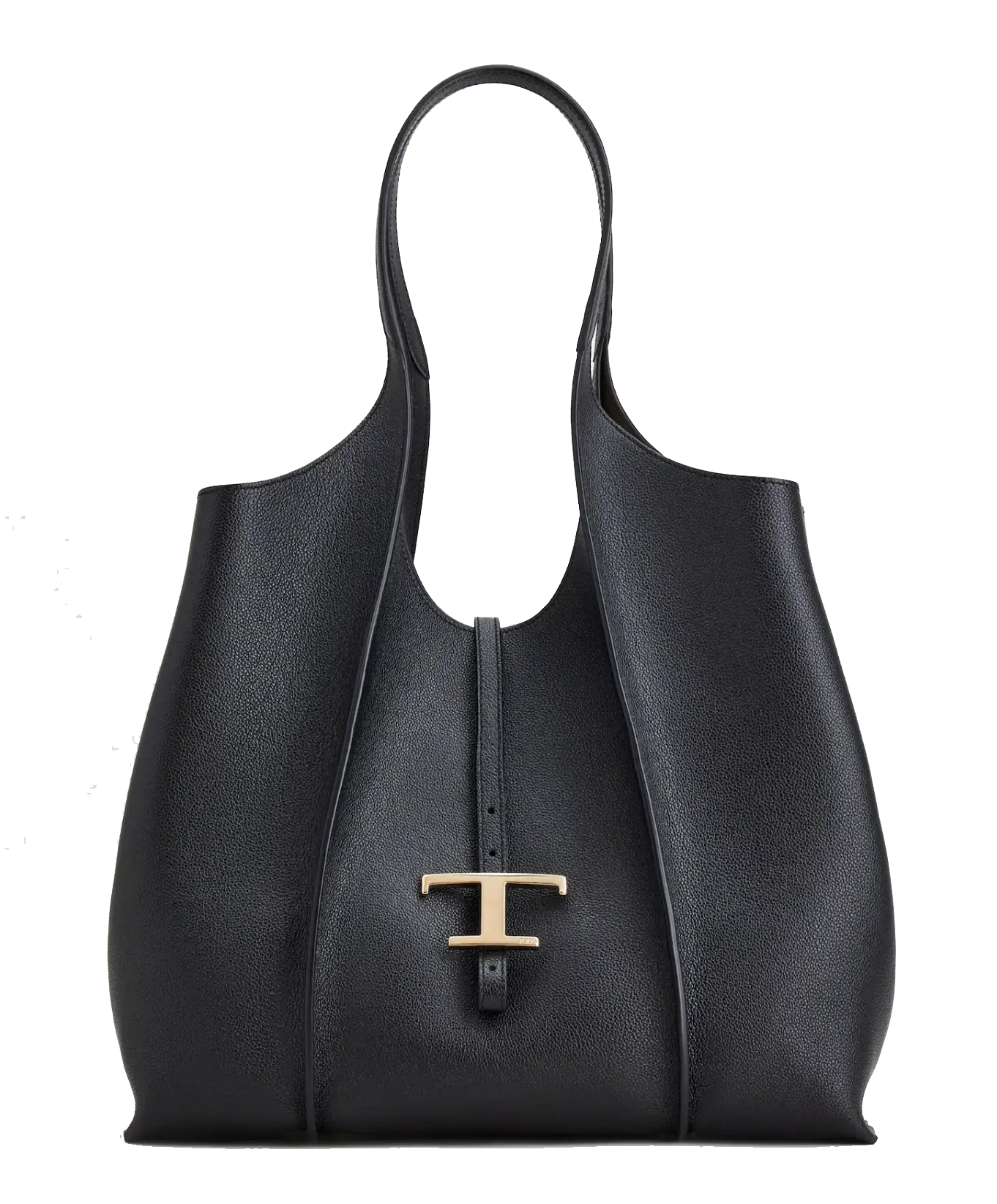 TODS T TIMELESS SHOPPING BAG BLACK MEDIUM