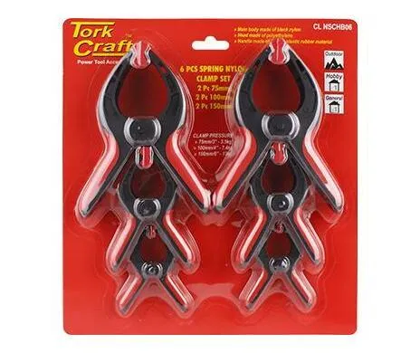 Tork Craft Nylon Spring Clamp - 6 Piece Set