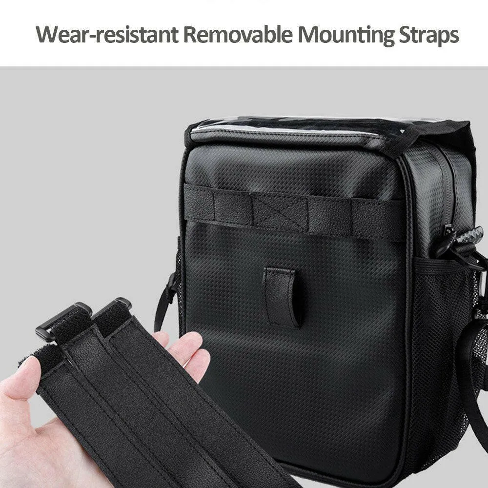 Touch Screen Bike Handlebar Bag Waterproof Bicycle Front Bag Road Mountain Bike Bag Bicycle Frame Bag Bike Pouch Cycling Accessories