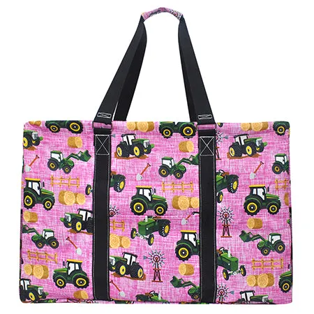 Tractor Field Mega Shopping Utility Tote Bag