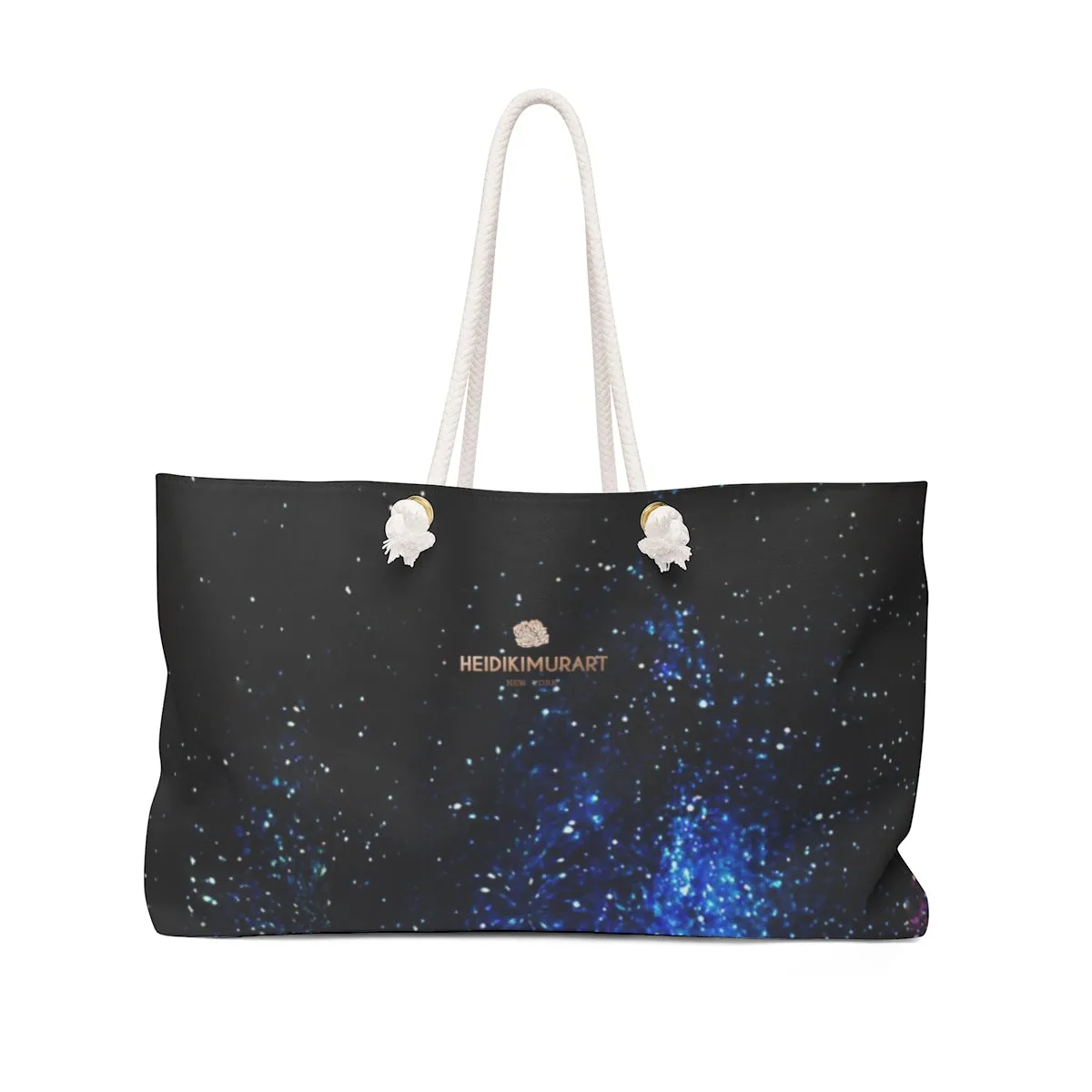 Universe Galaxy Print Weekender Bag, Designer 24"x13" Oversize Overnight Weekender Bag- Printed in USA