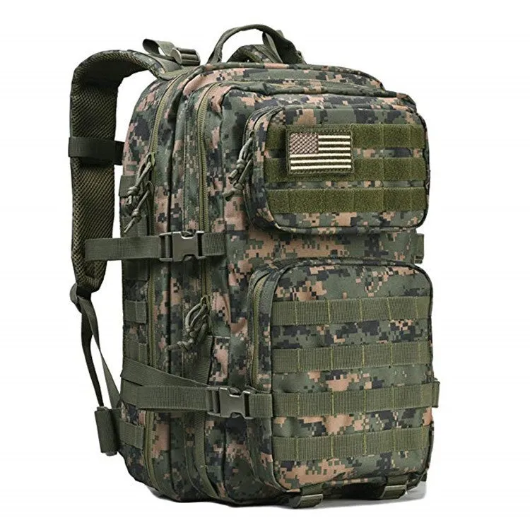 USA flag printing Outdoor 3P multi-functional 45L large-capacity tactical backpack camouflage field waterproof sports mountaineering backpack