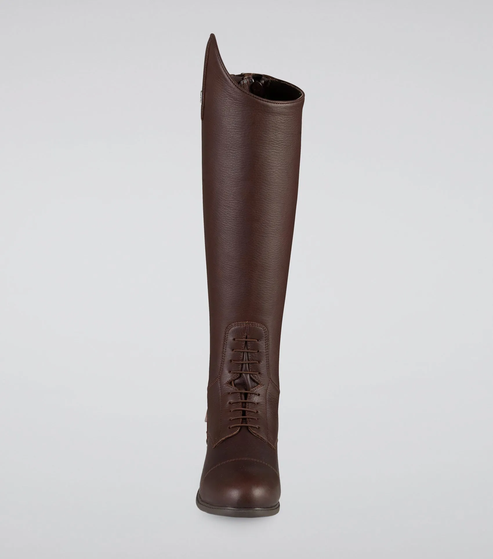 Vallardi Ladies Leather Field Tall Riding Boot Brown (Wide Calf)