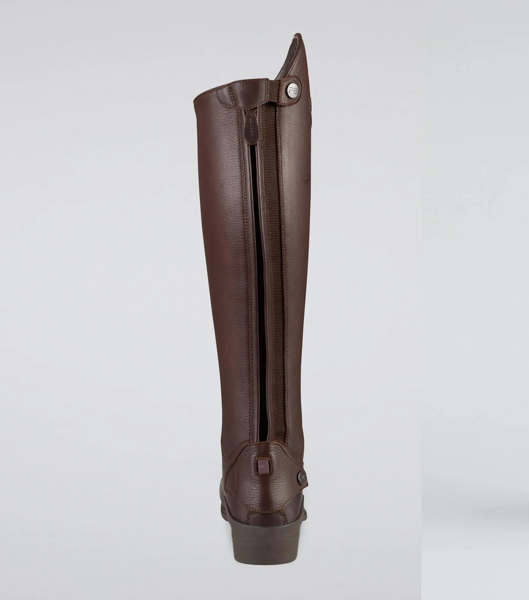 Vallardi Ladies Leather Field Tall Riding Boot Brown (Wide Calf)