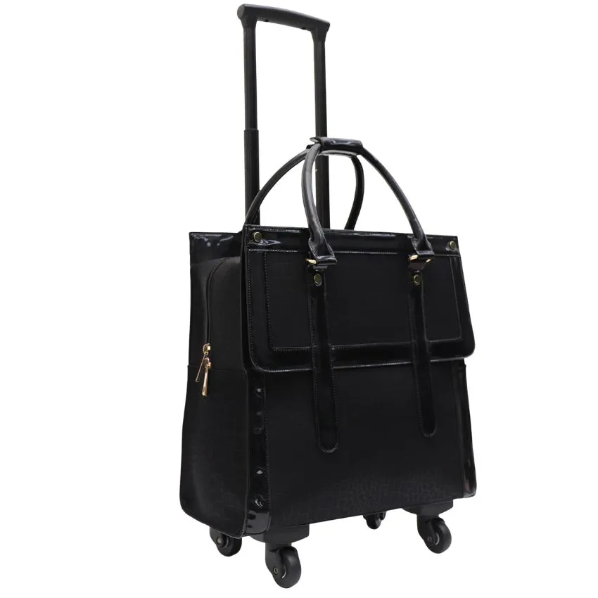 Vera May - Baku 4 Wheel overnight tote - Black