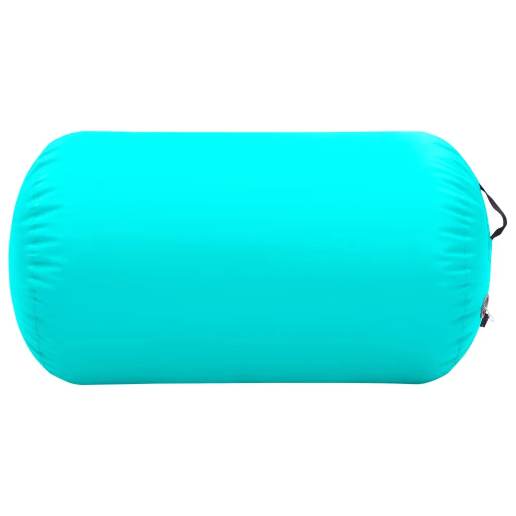 vidaXL Inflatable Gymnastic Roll with Pump 100x60 cm PVC Green