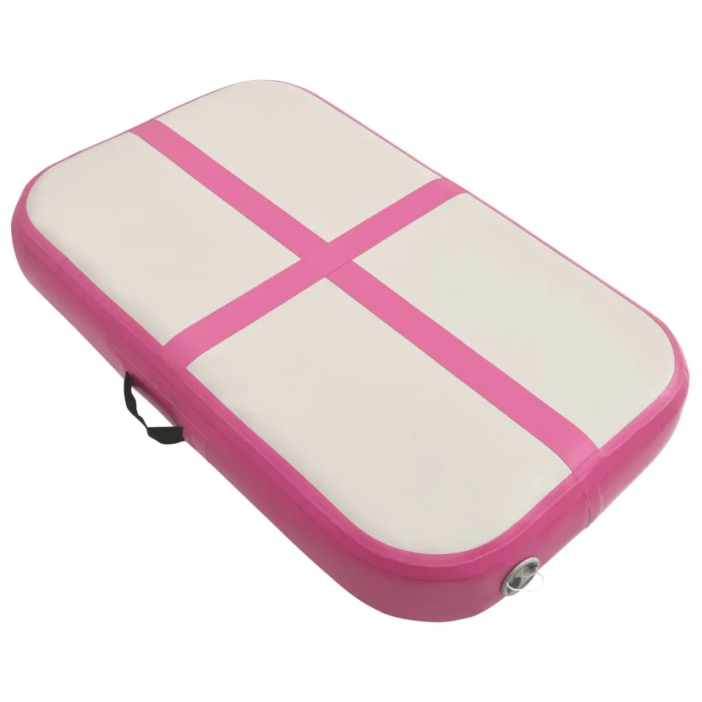 vidaXL Inflatable Gymnastics Mat with Pump 60x100x20 cm PVC Pink