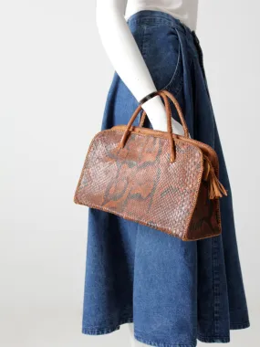 vintage snakeskin satchel