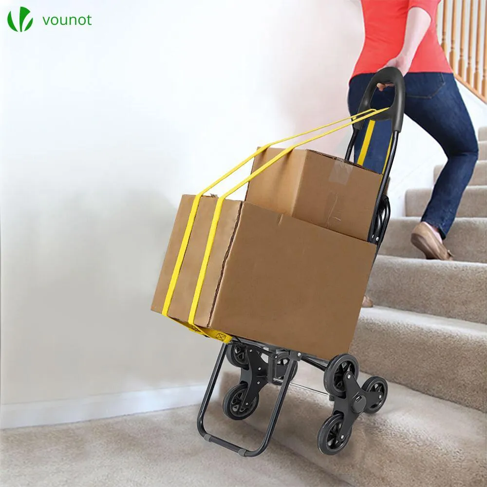 VOUNOT 6 Wheels Stair Climbing Shopping Trolley, with 35L Insulated Bag