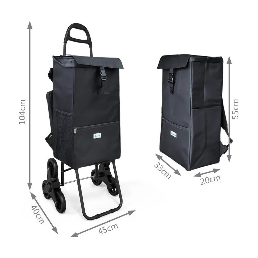 VOUNOT 6 Wheels Stair Climbing Shopping Trolley, with 35L Insulated Bag