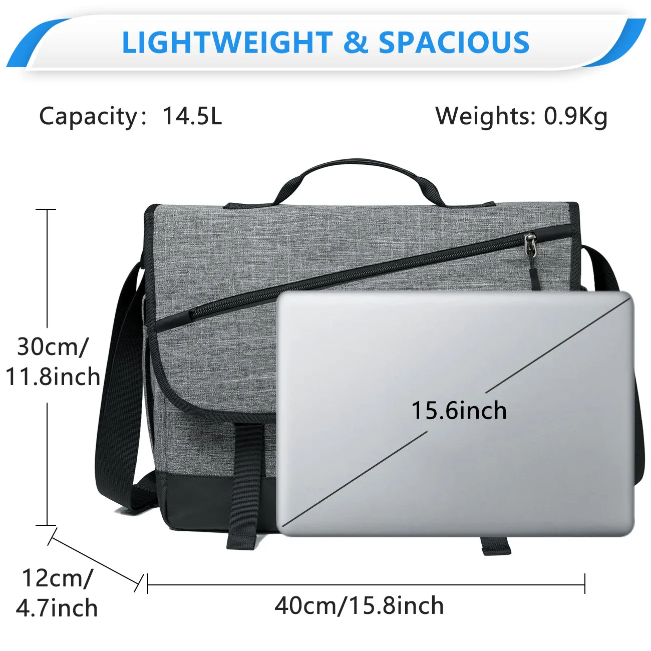 Water Resistant Briefcase  Messenger