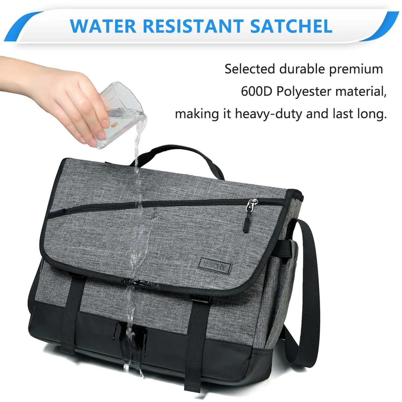 Water Resistant Briefcase  Messenger