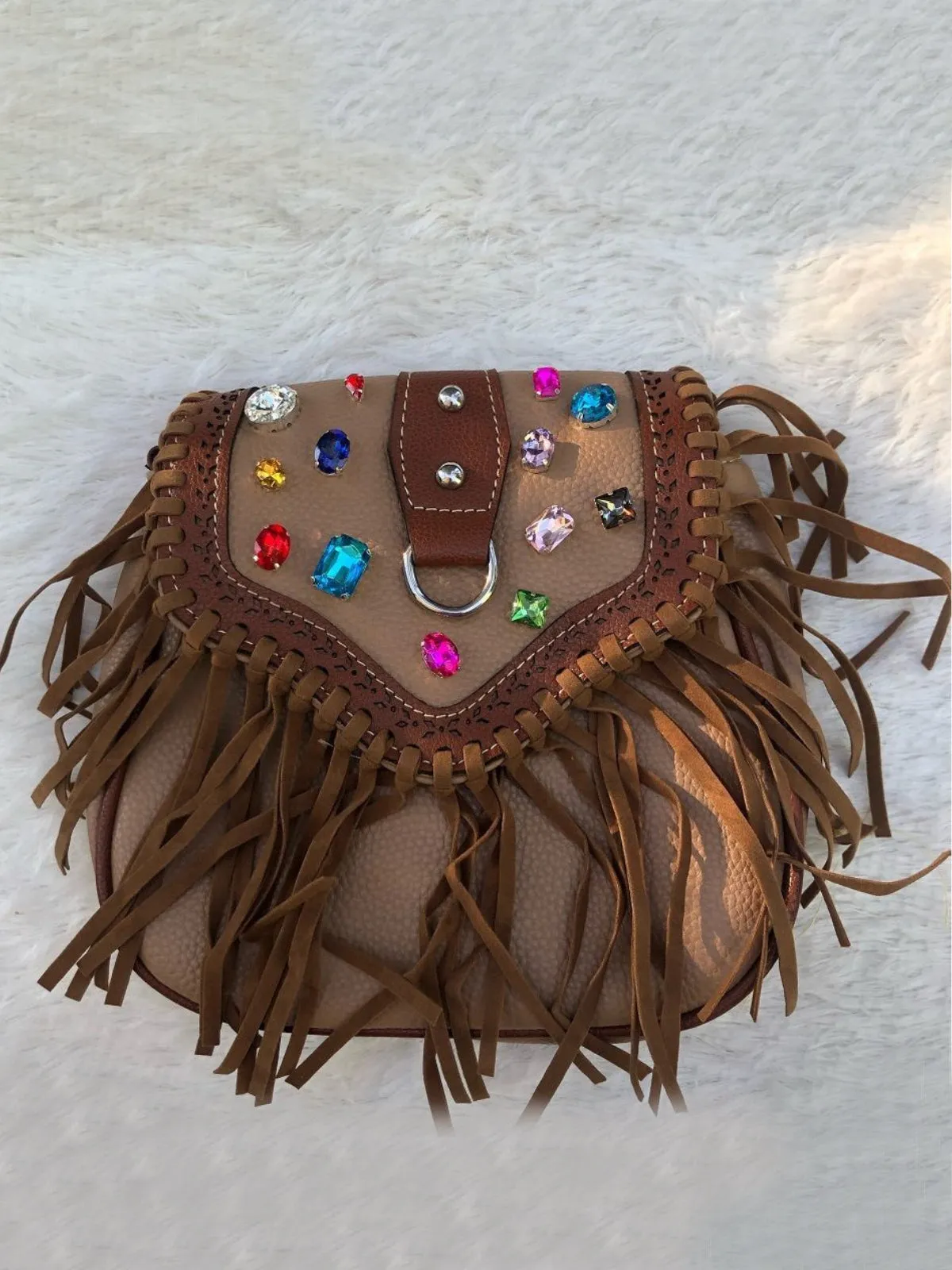 Western Story Fringe Crossbody Bag