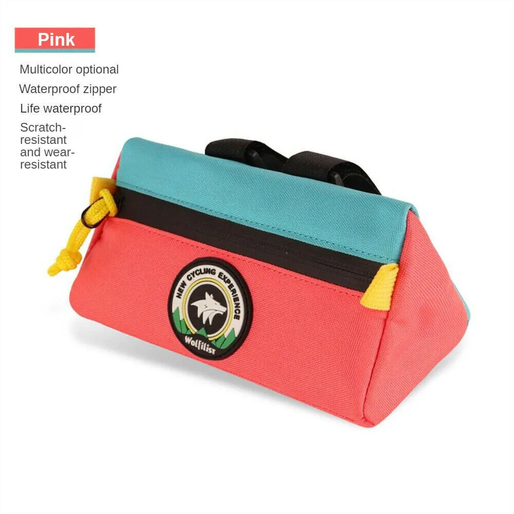 Wolfilist Saddle Frame Bag Waterproof Triangle Head Bag Children's Balance Car Bag Mountain Road BikeTools Storage Bag Bike Bag