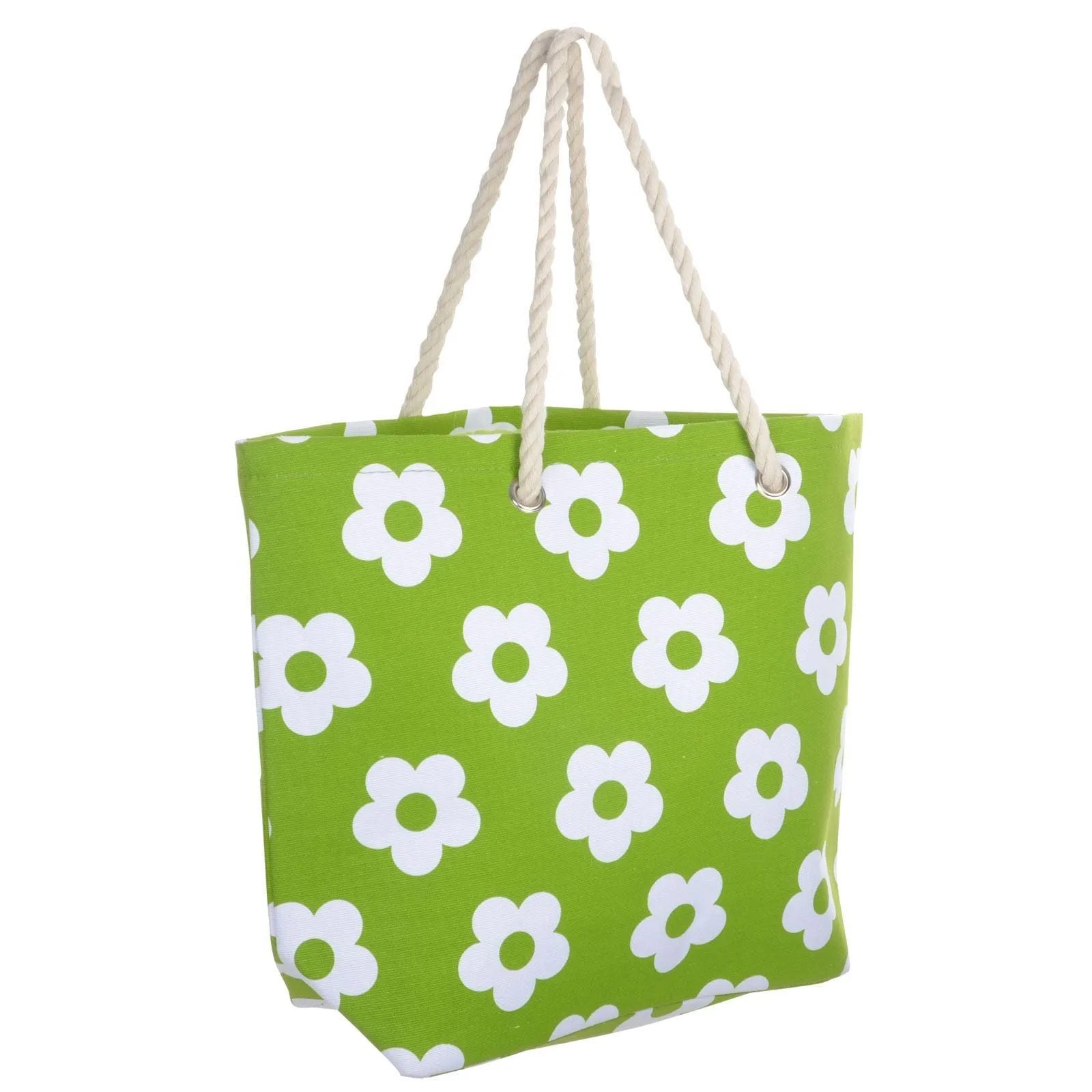 Womens Flower Canvas Beach Shoulder Bag Shopping Tote (Slight Seconds)