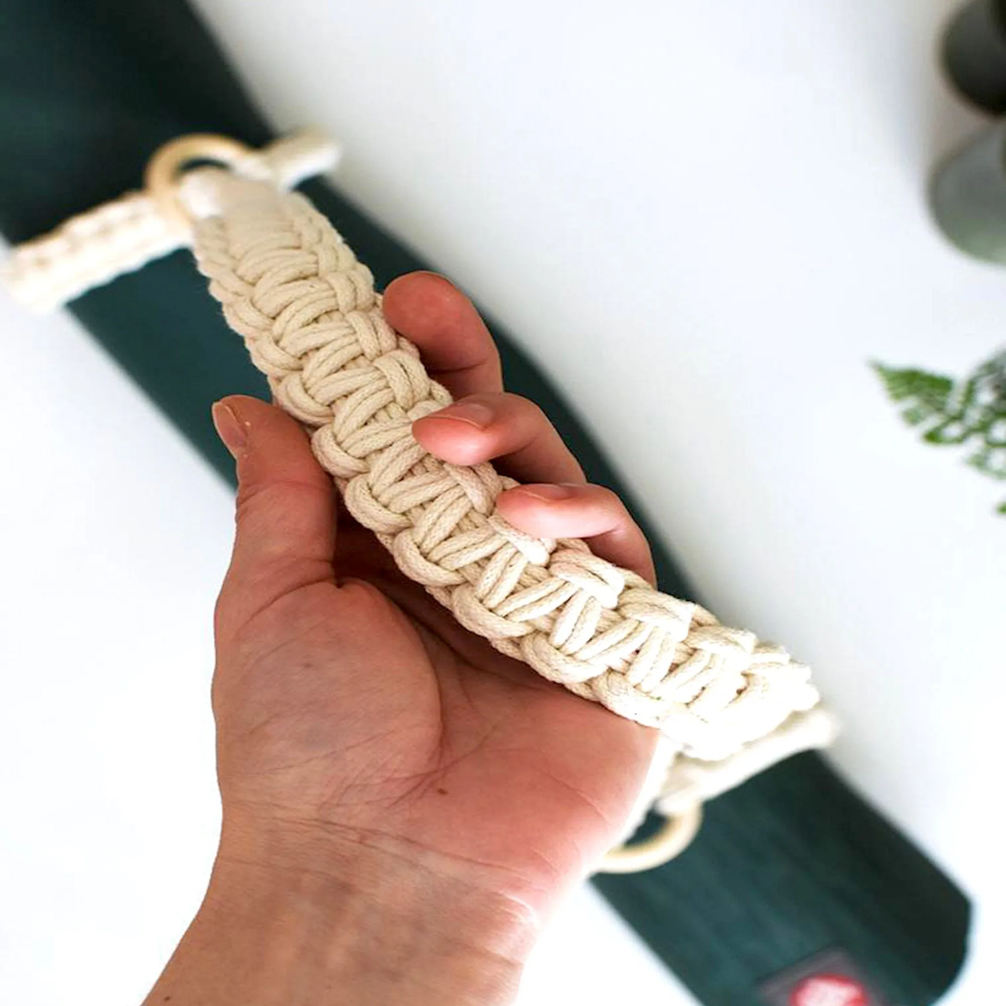 Yoga Mat Holder Handmade Cotton Macrame