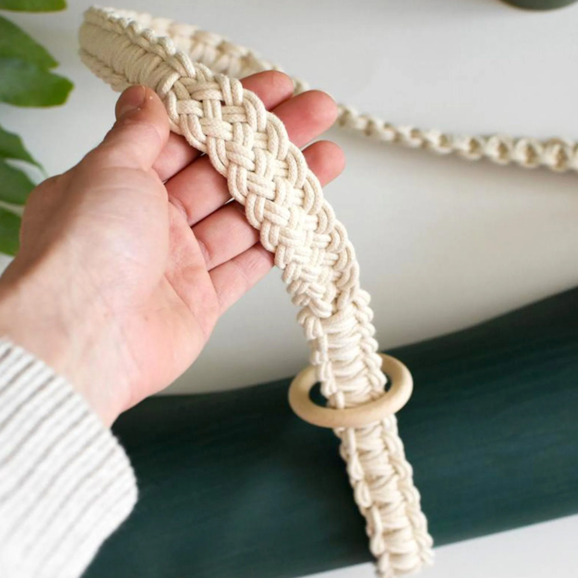 Yoga Mat Holder Handmade Cotton Macrame