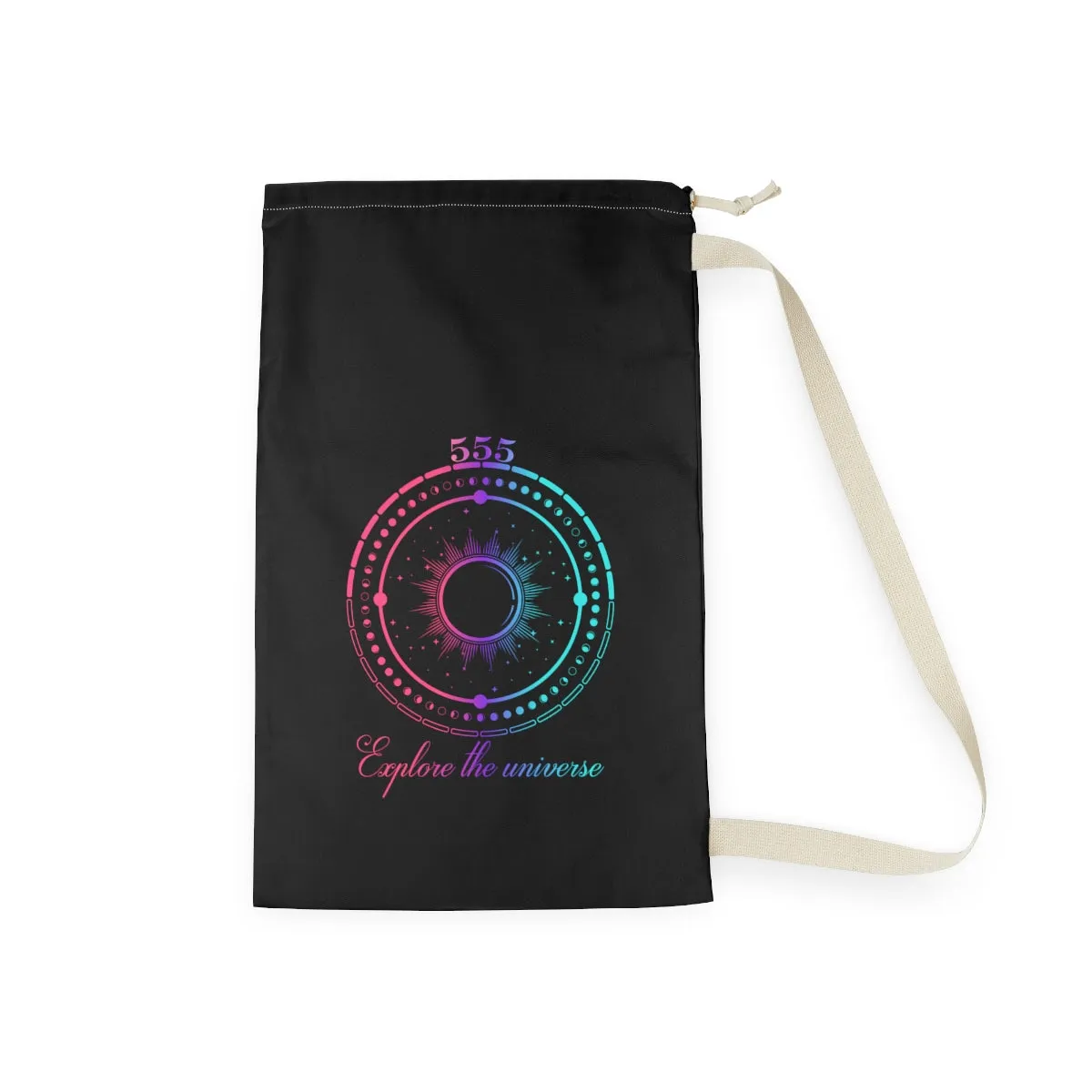 Yoga Spiritual Meditation Laundry Bag -  Change 555 Angel Number