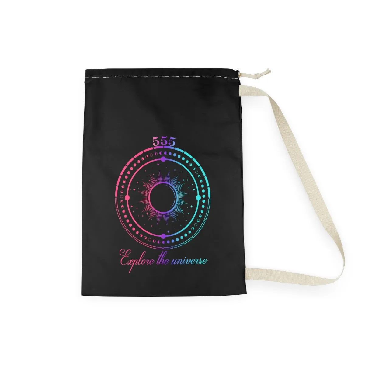 Yoga Spiritual Meditation Laundry Bag -  Change 555 Angel Number