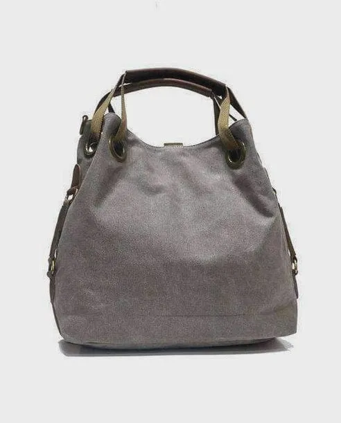 Zede Montparnasse Canvas and Leather Bag